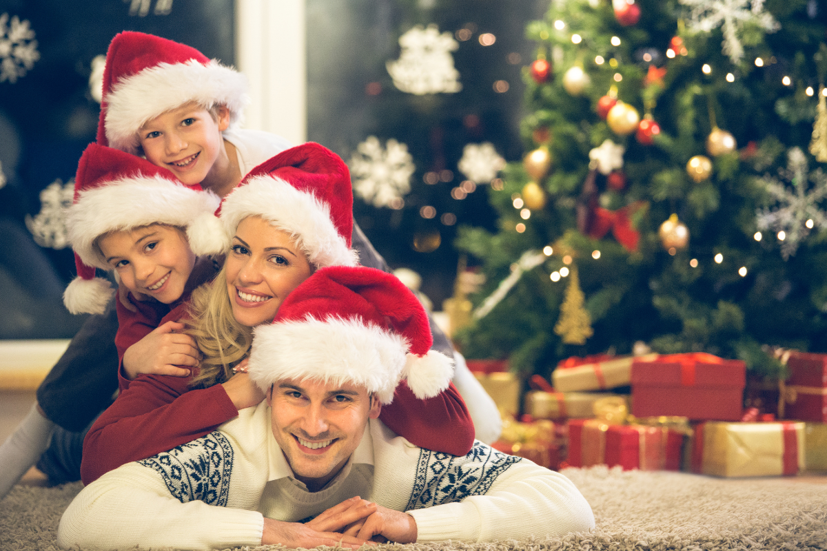 familia en navidad